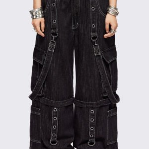 import placeholder for trek black wide leg cargo jeans 29938243